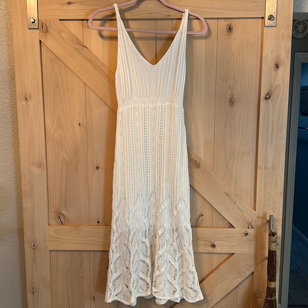 NWT Petal & Pup Cream Knit MIDI Dress